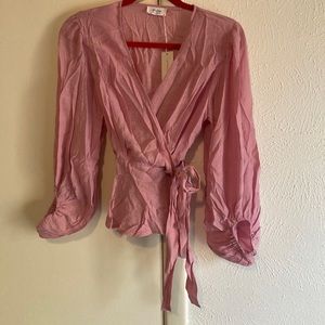 Pink wrap top
